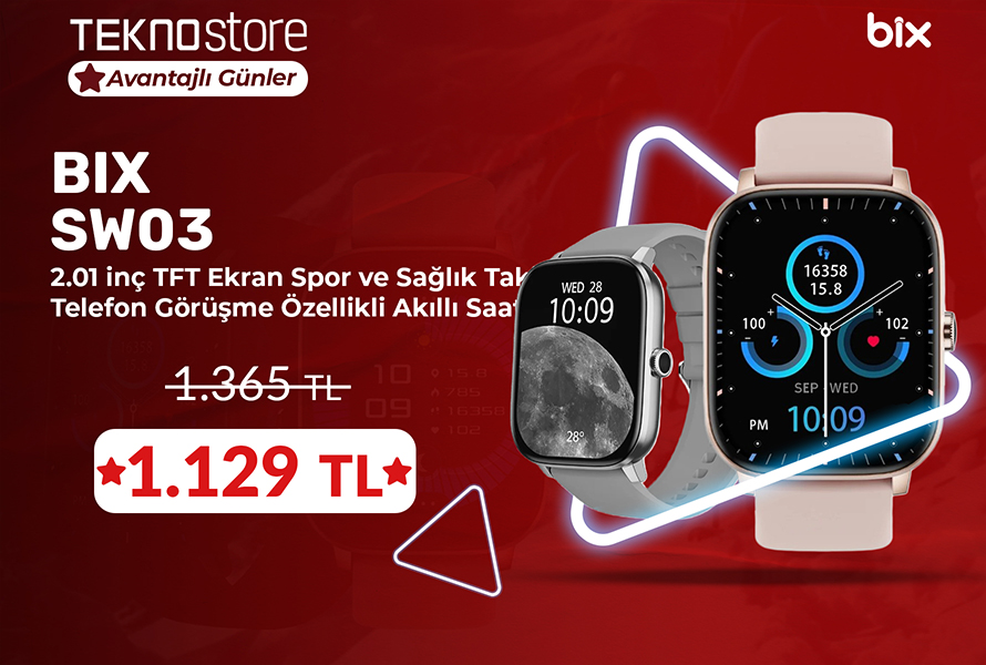 Bix SW03 2.01 inç TFT Geniş Ekran Bluetooth Telefon Görüşme IP67 Suya Dayanıklı Spor ve Sağlık Takip Özellikli iOS Android Uyumlu Akıllı Saat Siyah