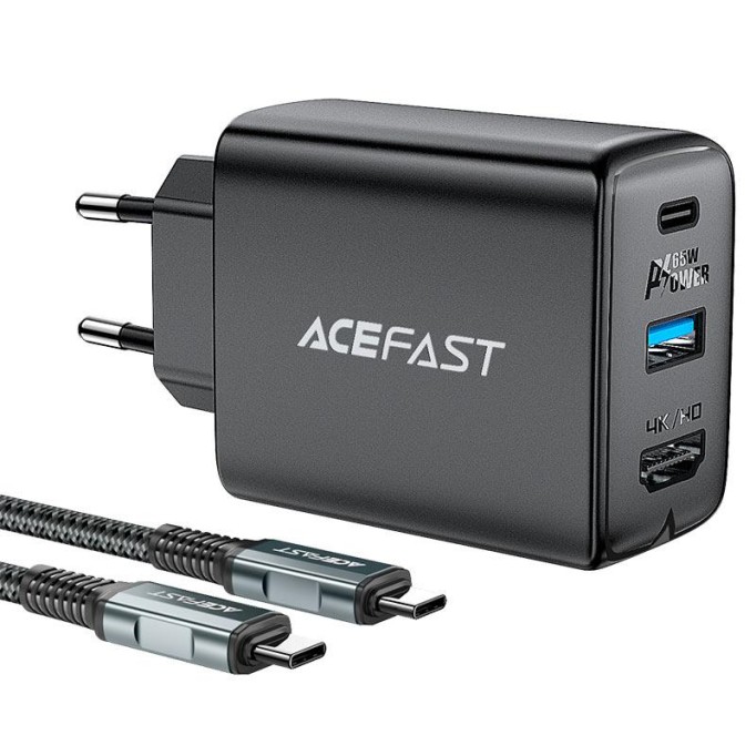 Acefast A17 GaN 65W Type-C PD USB Hub 4K HDMI 100W Kablo ve Şarj Cihazı