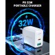 Acefast A5 32W PD 3.0 Type-C USB Çift Portlu Hızlı Şarj Cihazı