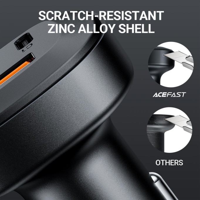 Acefast B3 66W PD USB 3 Portlu Hızlı Araç Çakmaklık Şarj Cihazı