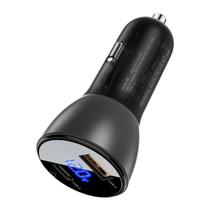 Acefast B6 63W Type-C USB Araç Çakmaklık Hızlı Şarj Cihazı