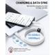 Acefast C3-03 PD Type-C to Type-C 60W 3A Hızlı Şarj ve Data Kablosu Beyaz