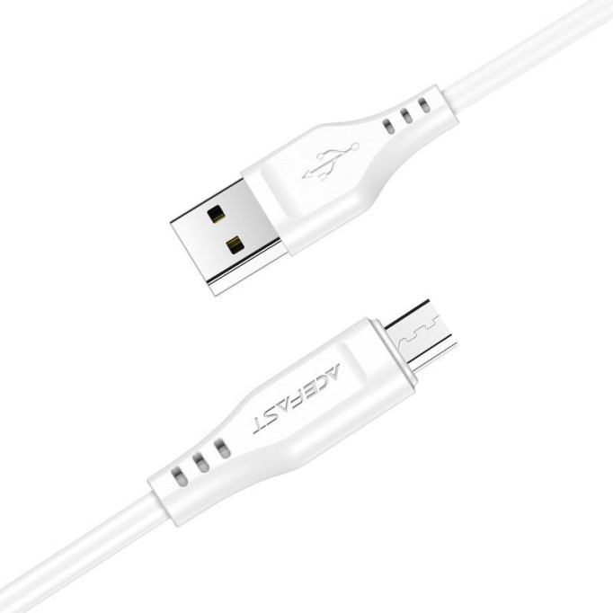 Acefast C3-09 Micro USB Şarj ve Data Kablosu Beyaz