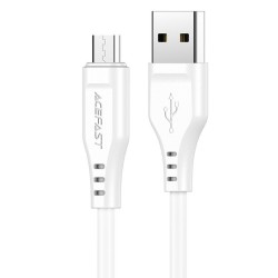 Beyaz Acefast C3-09 Micro USB Şarj ve Data Kablosu Beyaz