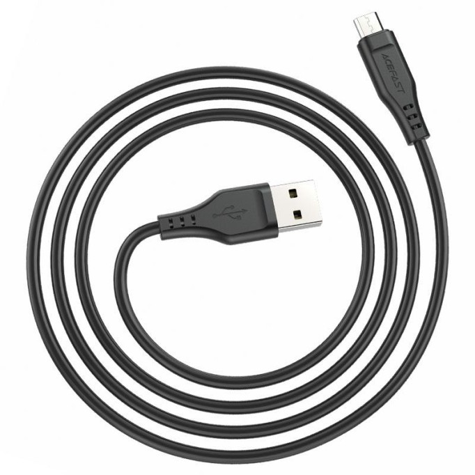 Acefast C3-09 Micro USB Şarj ve Data Kablosu Siyah