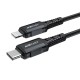 Acefast C4-01 30W 3A Type C to Lightning iPhone Örgülü Hızlı Şarj ve Data Kablosu