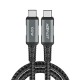 Acefast C4-03 PD Type-C to Type-C 100W 5A Hızlı Şarj ve Data Kablosu Gri