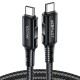 Acefast C4-03 PD Type-C to Type-C 100W 5A Hızlı Şarj ve Data Kablosu Siyah