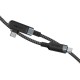 Acefast C5-03 100W 5A Type-C 90° MVP Oyuncular için Hızlı Şarj ve Data Kablosu Gri
