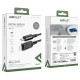 Acefast C6-01 30W 3A Type C to Lightning MFI LED Ekranlı Hızlı Şarj Kablosu Siyah