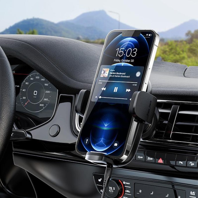 Acefast D10 15W Kablosuz Şarj Destekli Çok Fonksiyonlu Araç İçi Telefon Tutucu