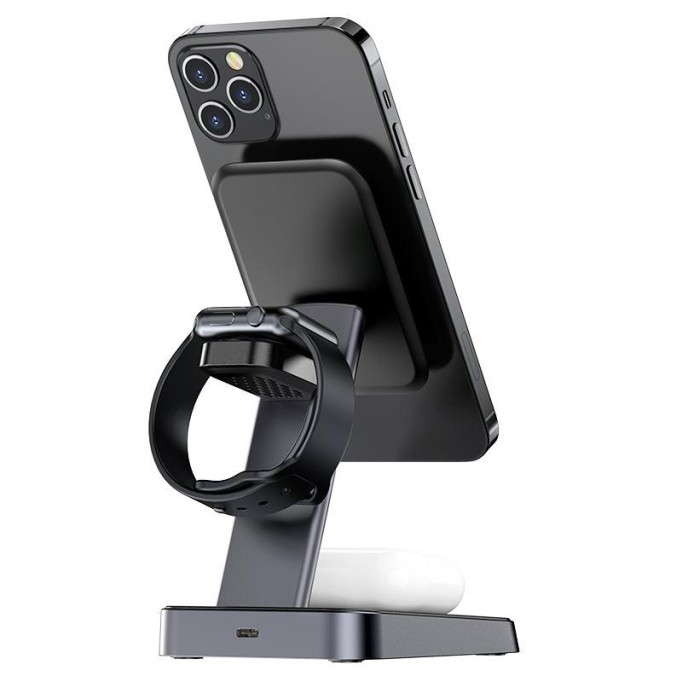 Acefast E3 3’ü 1 Arada Apple Watch, Airpods, iPhone Magsafe Kablosuz Masaüstü Şarj Standı Acefast E3 3’ü 1 Arada Apple Watch, Airpods, iPhone Magsafe Kablosuz Masaüstü Şarj Standı