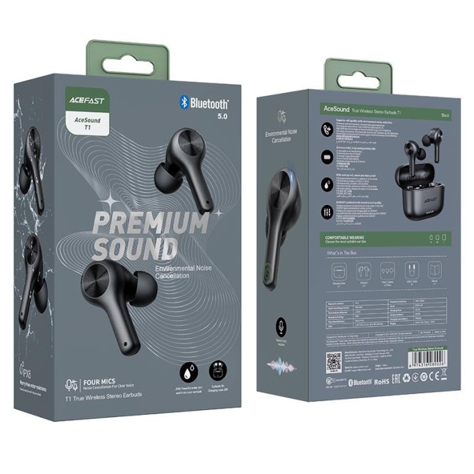 Acefast T1 Bluetooth 5.0 TWS Kablosuz Kulakiçi Kulaklık