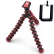 Akrobat Mini Ahtapot Tripod Telefon Tutucu Kırmızı