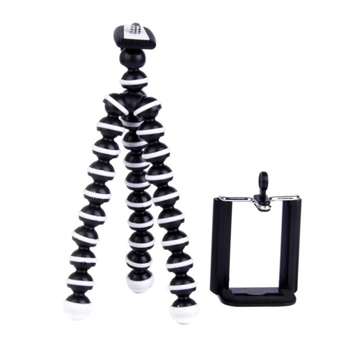 Akrobat Mini Ahtapot Tripod Telefon Tutucu Siyah