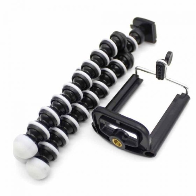 Akrobat Mini Ahtapot Tripod Telefon Tutucu Siyah