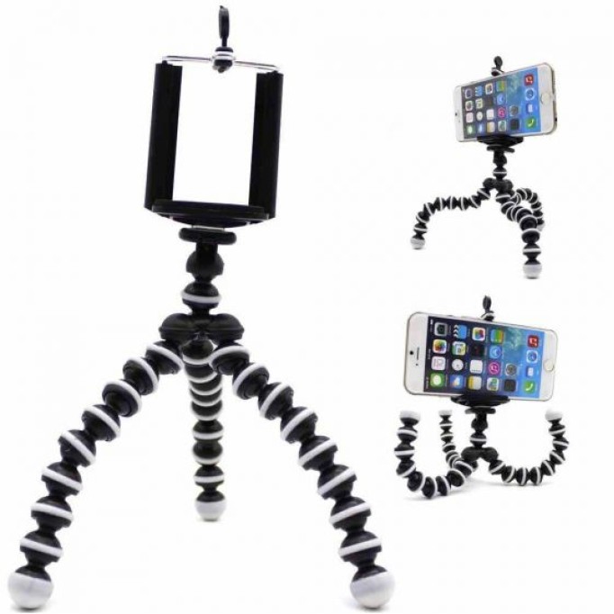 Akrobat Mini Ahtapot Tripod Telefon Tutucu Turuncu