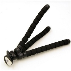Siyah Akrobat Orta Boy Ahtapot Tripod - Telefon Tutucu Siyah