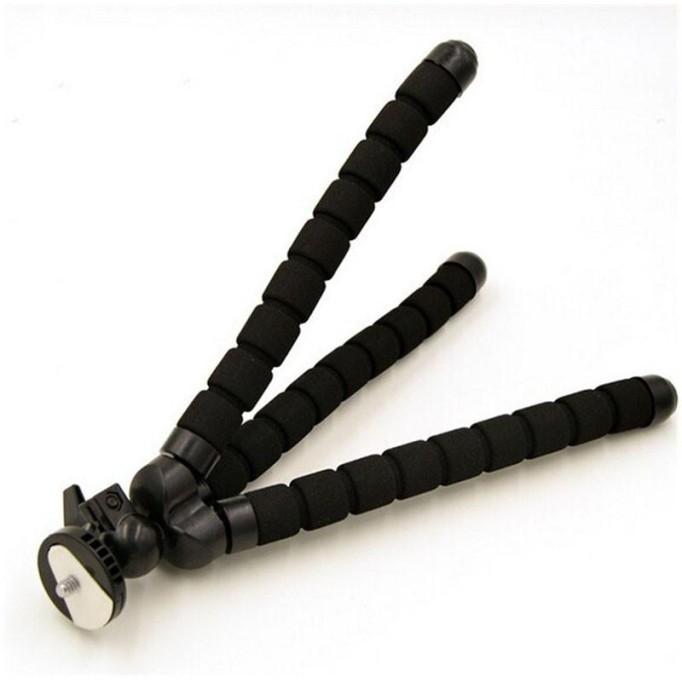 Akrobat Orta Boy Ahtapot Tripod - Telefon Tutucu Siyah