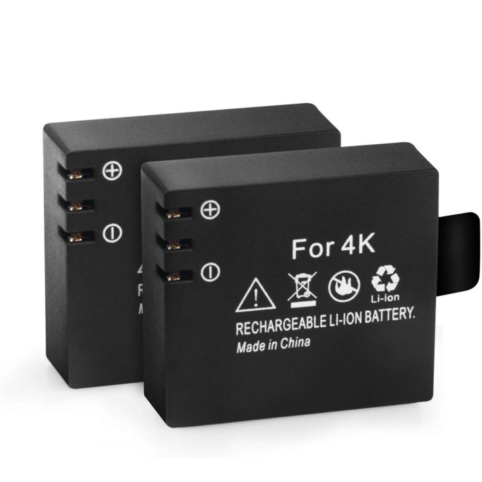 Aksiyon Kameralar için For4K 1050mAh Batarya Aksiyon Kameralar için For4K 1050mAh Batarya