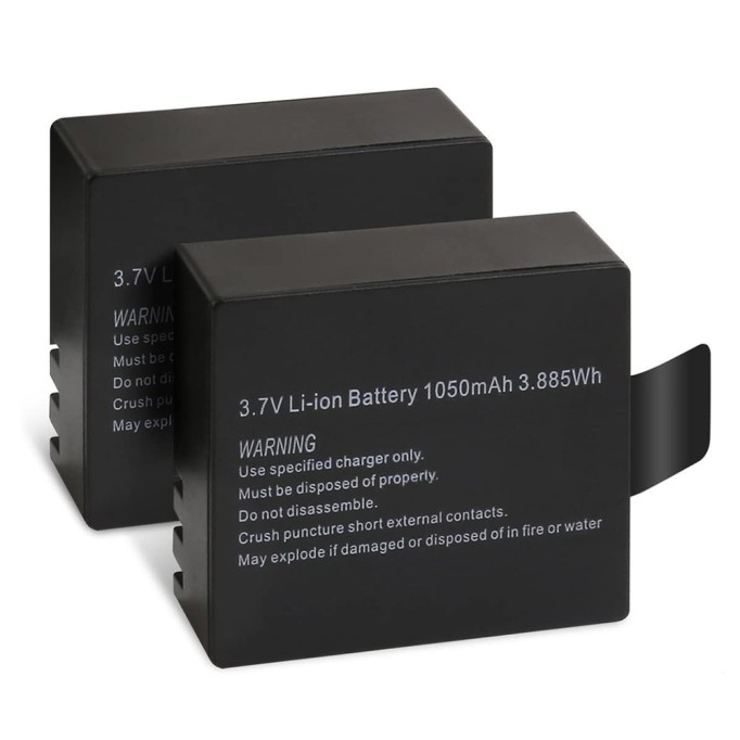Aksiyon Kameralar için For4K 1050mAh Batarya Aksiyon Kameralar için For4K 1050mAh Batarya
