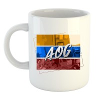 AOG Logo Baskılı Porselen Kupa Bardak #1