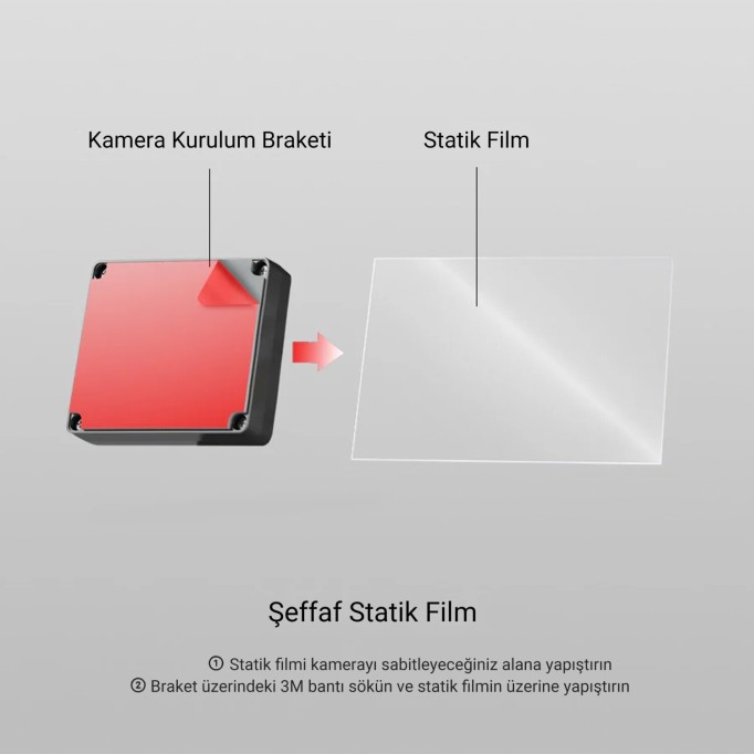 Araç Kamerası için Şeffaf Cam Koruyucu Statik Film