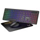 Aula AC208 Rainbow 2.4GHz Kablosuz Şarjlı Türkçe Q Klavye / Mouse ve Mousepad Seti