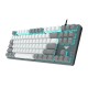 Aula F3287 Mavi Işıklı Kablolu Mekanik İngilizce Q TKL Gaming Oyuncu Klavyesi