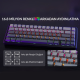 Aula F65 GrayWood V3 Switch Mekanik RGB TKL Makrolu Hot Swap Kablosuz Klavye Gri