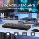Aula F65 GrayWood V3 Switch Mekanik RGB TKL Makrolu Hot Swap Kablosuz Klavye Gri