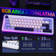 Aula F65 Reaper Switch Mekanik RGB TKL Makrolu Hot Swap Kablosuz Klavye Buz Mavisi