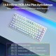 Aula F75 Mekanik RGB TKL Hot Swap GrayWood V4 Switch Kablosuz Makrolu Türkçe Q Klavye Buz Mavisi