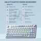 Aula F75 Mekanik RGB TKL Hot Swap GrayWood V4 Switch Kablosuz Makrolu Türkçe Q Klavye Buz Mavisi