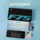 Aula F75 Mekanik RGB TKL Hot Swap GrayWood V4 Switch Kablosuz Makrolu Türkçe Q Klavye Buz Mavisi