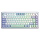 Aula F75 Mekanik RGB TKL Hot Swap GrayWood V4 Switch Kablosuz Makrolu Türkçe Q Klavye Pastel