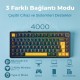 Aula F75 Mekanik RGB TKL Hot Swap GrayWood V4 Switch Kablosuz Makrolu Türkçe Q Klavye Siyah