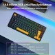 Aula F75 Mekanik RGB TKL Hot Swap GrayWood V4 Switch Kablosuz Makrolu Türkçe Q Klavye Siyah