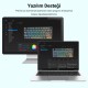Aula F75 Mekanik RGB TKL Nimbus V3 Switch Kablosuz Makrolu Hot Swap Klavye Buz Mavisi