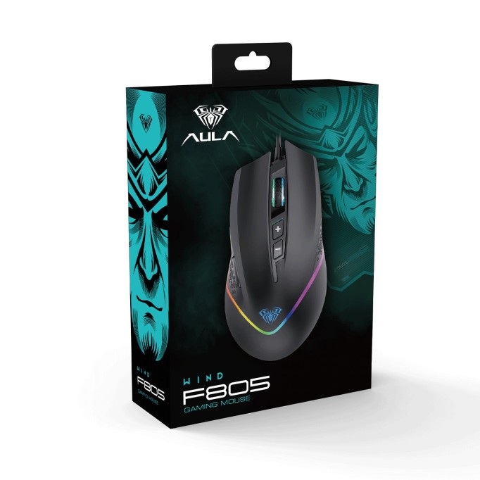 Aula F805 6400DPI RGB 7 Tuşlu Makro Optik Gaming Oyuncu Mouse