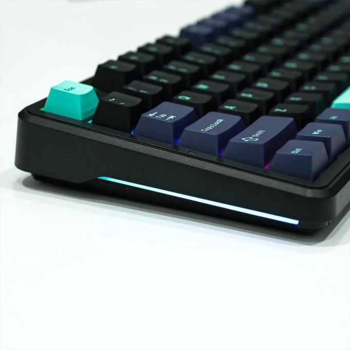 Aula F87 Mekanik RGB TKL GrayWood V4 Switch Kablosuz Makrolu Hot Swap Klavye Siyah