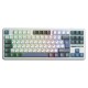 Aula F87 Mekanik RGB TKL GrayWood V4 Switch Kablosuz Makrolu Hot Swap Türkçe Q Klavye Mavi