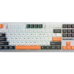 Aula F87 Mekanik RGB TKL SpaceCrystal Switch Kablosuz Makrolu Hot Swap Klavye Turuncu Aula F87 Mekanik RGB TKL SpaceCrystal Switch Kablosuz Makrolu Hot Swap Klavye Turuncu