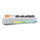 Aula F87 Mekanik RGB TKL SpaceCrystal Switch Kablosuz Makrolu Hot Swap Klavye Turuncu