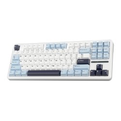 Mavi Aula F87 PRO Mekanik RGB TKL GrayWood V3 Switch Kablosuz Makrolu Hot Swap Klavye Açık Mavi