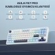 Aula F87 PRO Mekanik RGB TKL GrayWood V3 Switch Kablosuz Makrolu Hot Swap Klavye Açık Mavi