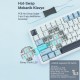 Aula F87 PRO Mekanik RGB TKL GrayWood V3 Switch Kablosuz Makrolu Hot Swap Klavye Açık Mavi