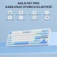 Aula F87 PRO Mekanik RGB TKL GrayWood V3 Switch Kablosuz Makrolu Hot Swap Klavye Buz Mavi