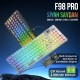 AULA F98 PRO OLED Ekranlı Makrolu Kablosuz RGB Hot-Swap Gasket Pre-Lubed Switch Mekanik Klavye