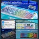 AULA F98 PRO OLED Ekranlı Makrolu Kablosuz RGB Hot-Swap Gasket Pre-Lubed Switch Mekanik Klavye